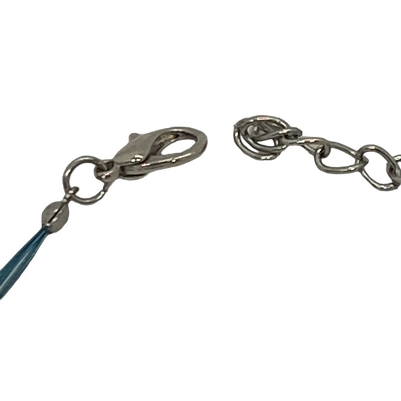 Multicolored Turquoise Stones Green Beads Three Strand Necklace Handcrafted - Picture 12 of 15